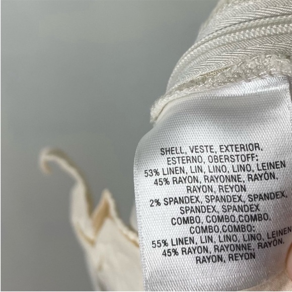 ANTHROPOLOGIE Leifsdottir Starboard Colorblocked Wide-Legs Linen Blend US 6 - Picture 6 of 8